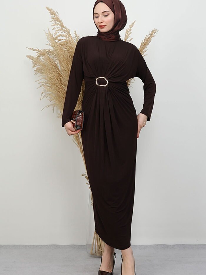 Alternative view of Almira Buckled Dress Dark Brown