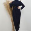 Almira Buckled Dress Dark Brown - Image 8