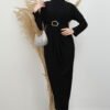 Almira Buckled Dress Dark Brown - Image 9