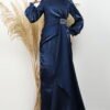 Black Evening Dress with Stone Embellishments at the Waist - Image 10
