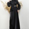 Black Evening Dress with Stone Embellishments at the Waist - Image 4