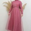 Dream Glitter Evening Dress Dark Lilac - Image 10