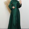 Erim Satin Evening Dress Emerald 7 Erim Satin Evening Dress Emerald - Image 2
