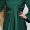 Erim Satin Evening Dress Emerald 8 Erim Satin Evening Dress Emerald - Image 3