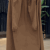 Nubuck Abaya with Floral Accessories - Image 2