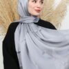 Pearl Satin Black Shawl - Image 10