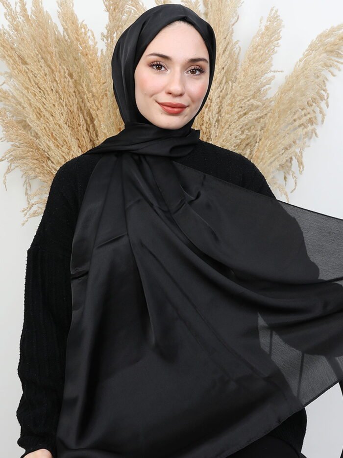 Satin Shawl Black