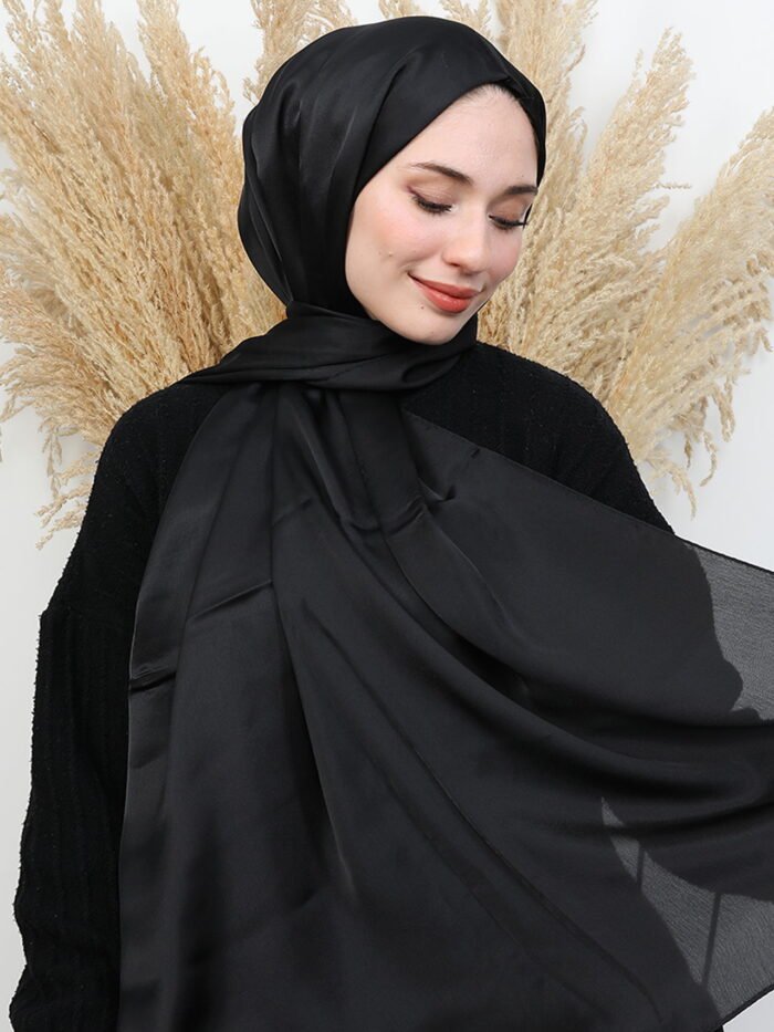 Alternative view of Pearl Satin Shawl Black