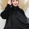 Pearl Satin Black Shawl - Image 3