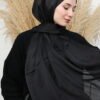 Pearl Satin Black Shawl - Image 4
