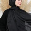 Pearl Satin Black Shawl - Image 5
