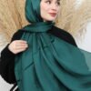 Pearl Satin Shawl Black - Image 7