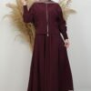 Burgundy Set with Gathered Sleeves - Image 4