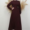 Navy Blue Jersey Dress with Buckle Front - Image 6