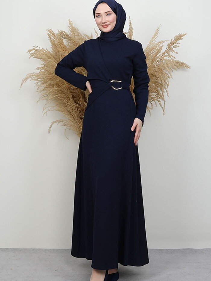 Navy Blue Jersey Dress