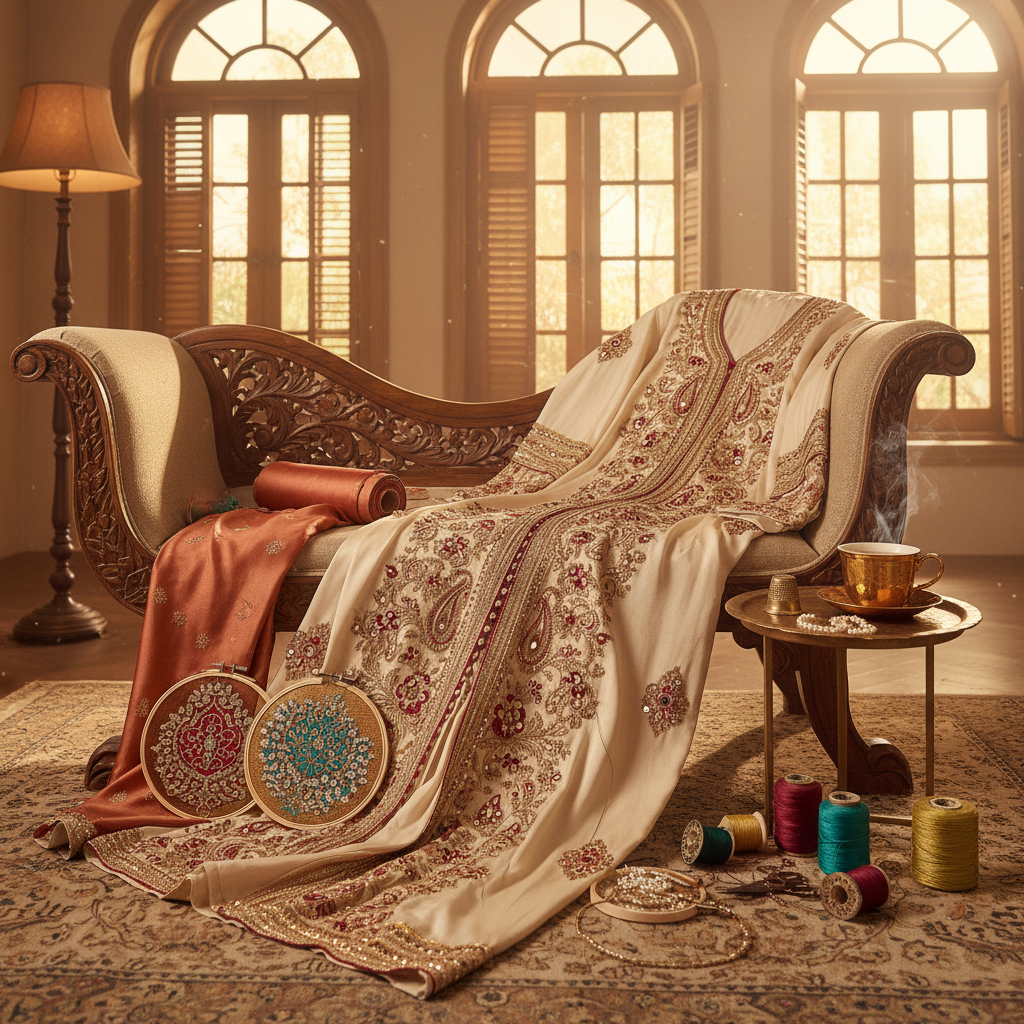 5 Exquisite Embroidery Abaya Styles from India You Need to See 7 embroidery abaya India - fashion inspiration