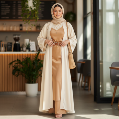 how to style open abaya featured