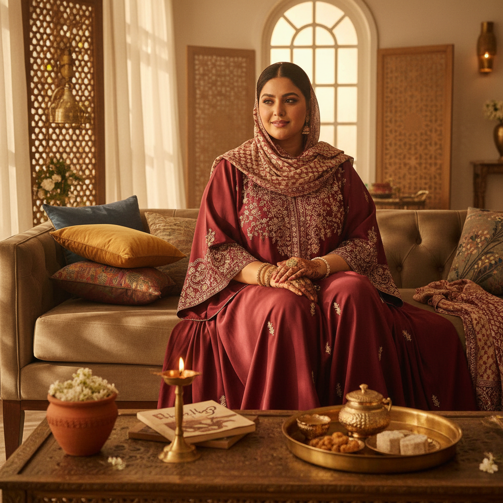 plus size Indian abaya - fashion inspiration