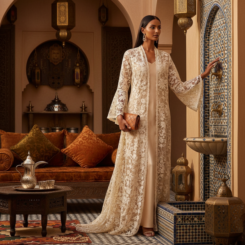 5 Exquisite Reasons to Embrace the Somali Lace Abaya 7 somali lace abaya - fashion inspiration