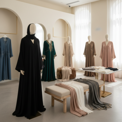 what are the different types of abayas featured