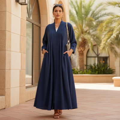 fashionable abaya with pockets featured