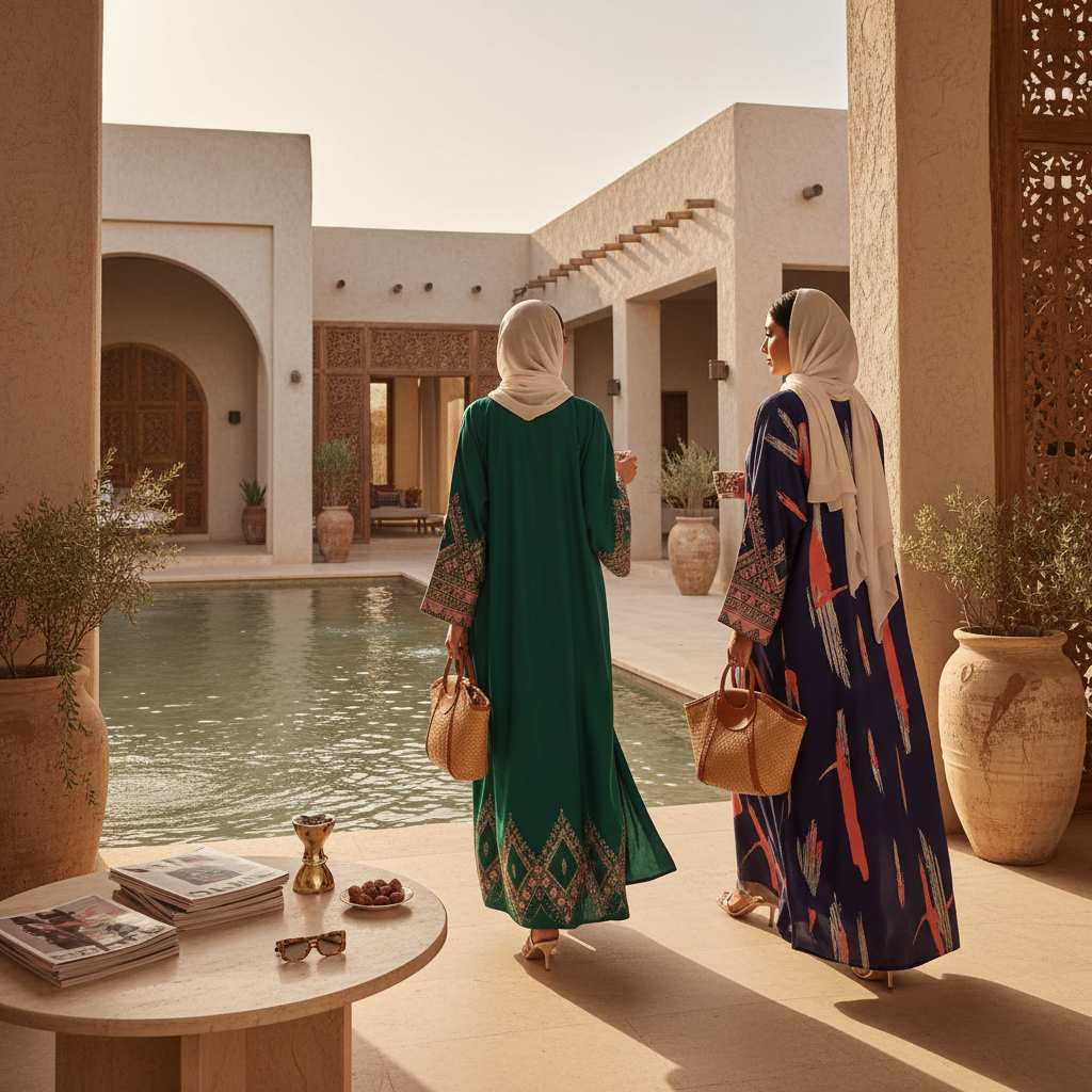 5 Stunning Modern Colored Abayas Defining Saudi Style in 2026 7 modern colored abayas Saudi - fashion inspiration