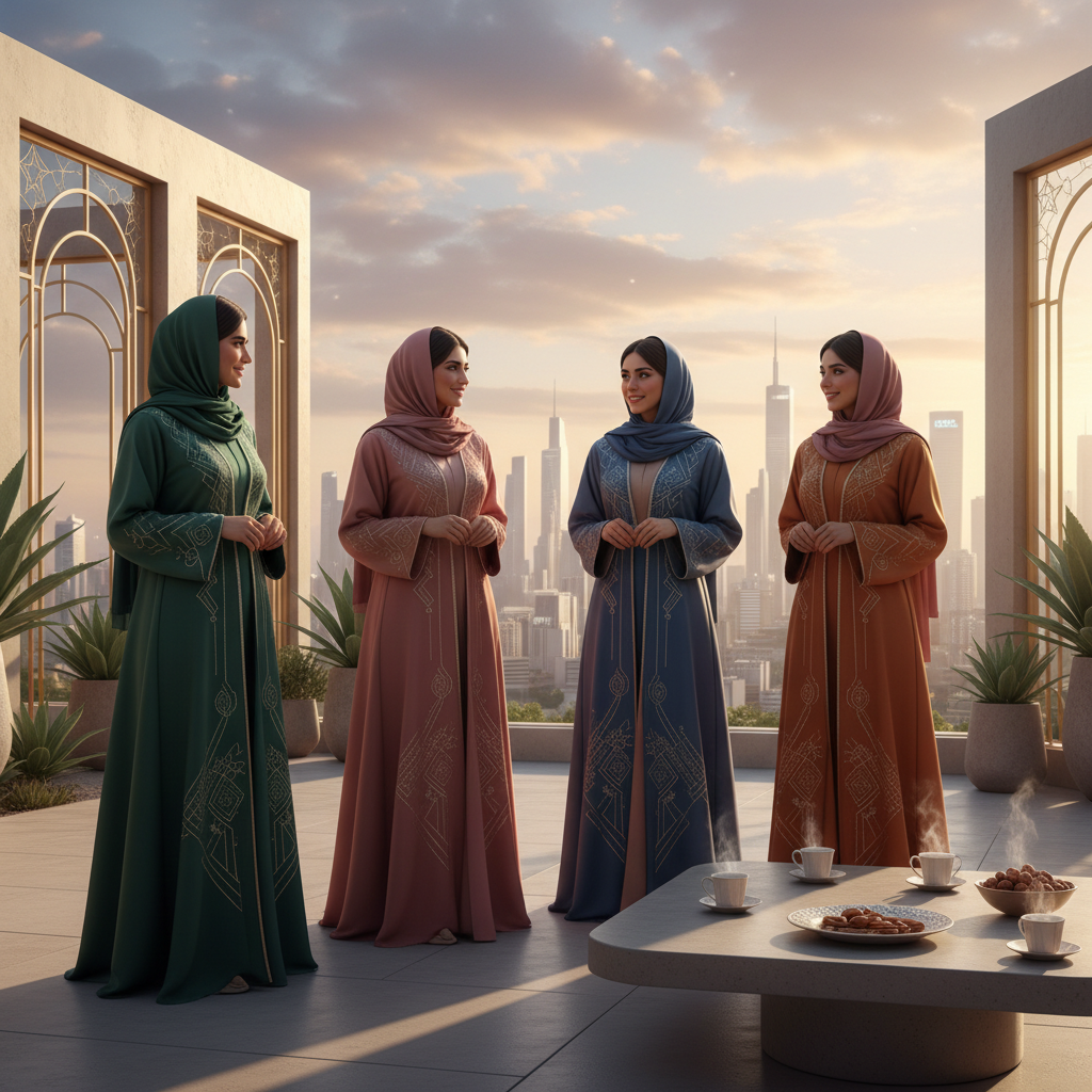5 Stunning Modern Colored Abayas Defining Saudi Style in 2026 6 modern colored abayas Saudi - fashion inspiration