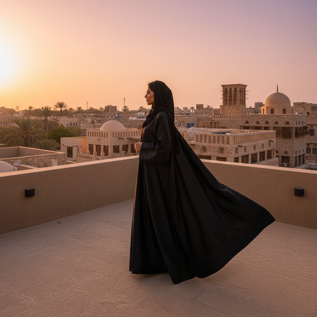 5 Key Features: Understanding the Traditional Black Saudi Abaya 6 traditional black Saudi abaya - fashion inspiration