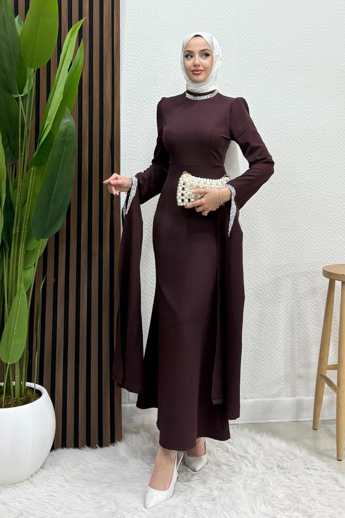 Crepe Evening Dress