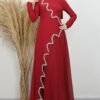 Ethnic Layer Dress Dark Coffee - Image 13