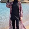 Patterned Long Pareo, Rose Pink - Image 3