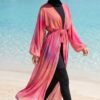 Patterned Long Pareo, Rose Pink - Image 15