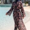 Patterned Long Pareo, Rose Pink - Image 17