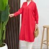 Buttoned Aerobin Cap Pomegranate blouses - Image 4