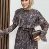 Ethnic Layer Dress Dark Coffee - Image 4