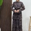 Ethnic Layer Dress Dark Coffee - Image 5