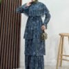 Ethnic Layer Dress Dark Coffee - Image 9