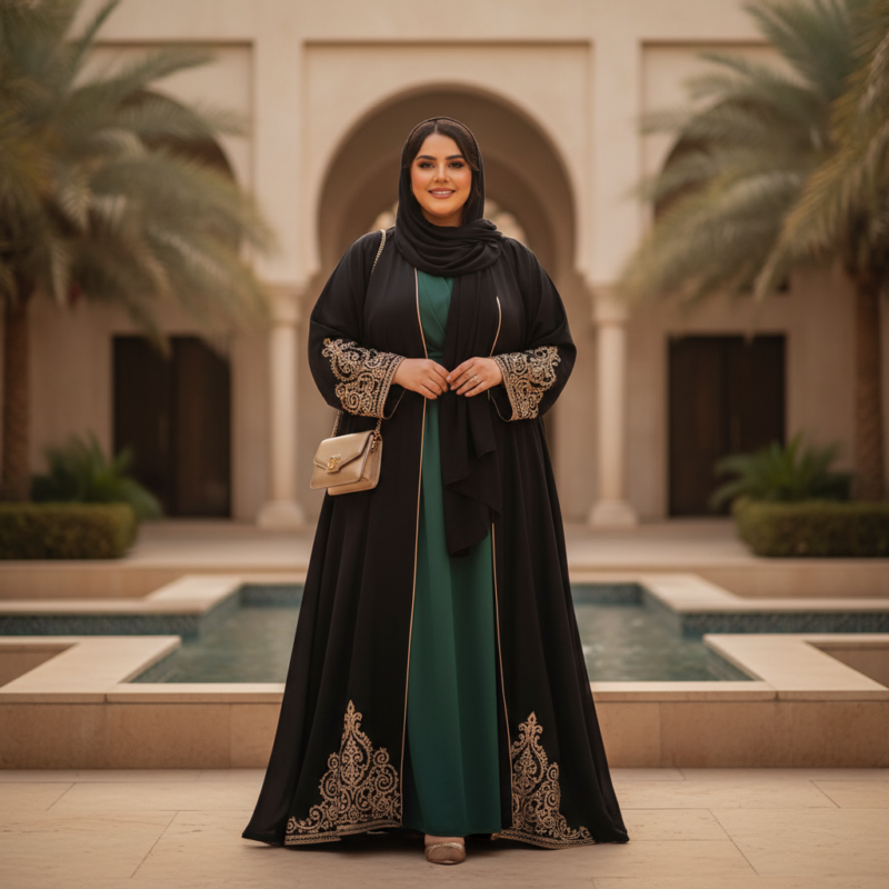 plus size saudi abaya featured