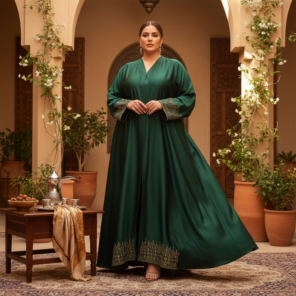 plus size Saudi abaya - fashion inspiration