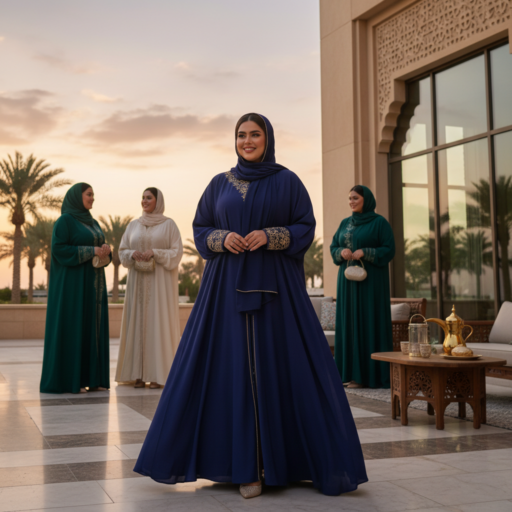 plus size Saudi abaya - fashion inspiration
