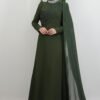 Ethnic Layer Dress Dark Coffee - Image 17