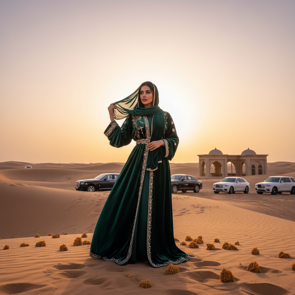 luxury velvet abaya Saudi Arabia - fashion inspiration