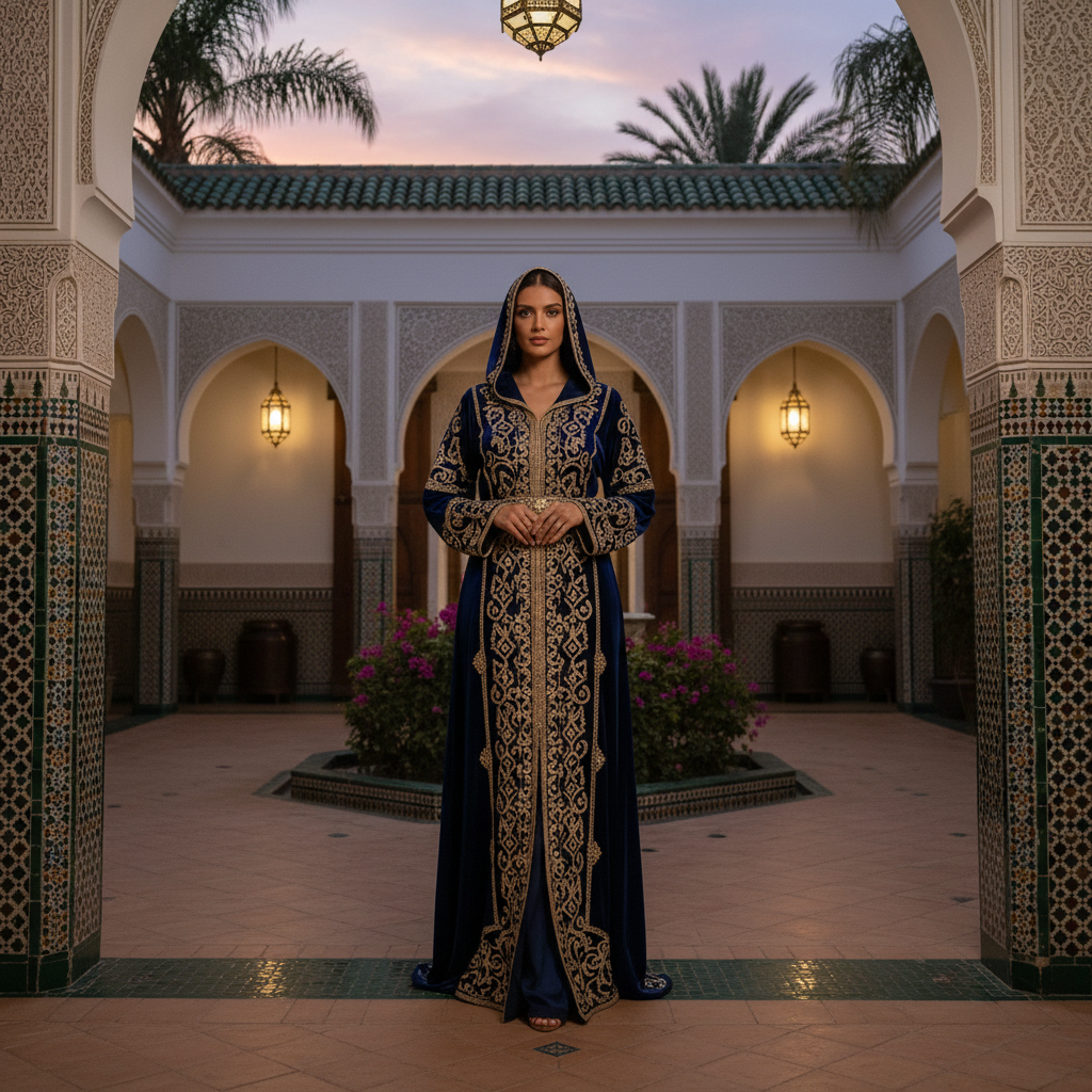 moroccan embroidered abaya - fashion inspiration