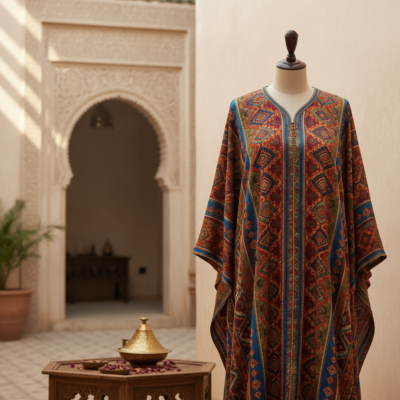 moroccan print abaya featured