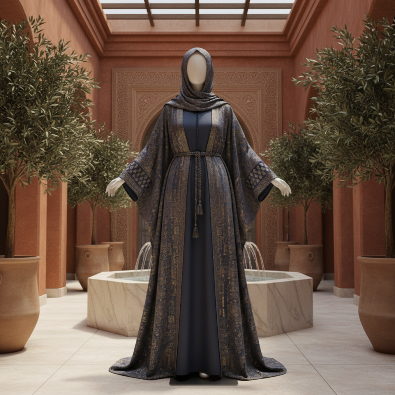 moroccan abaya set featured