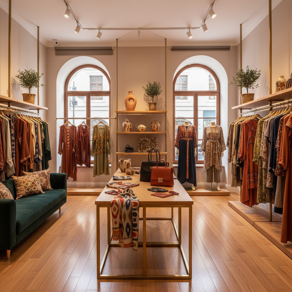 Show me highly-rated local boutiques specializing in modern Turkish designs. - fashion inspiration