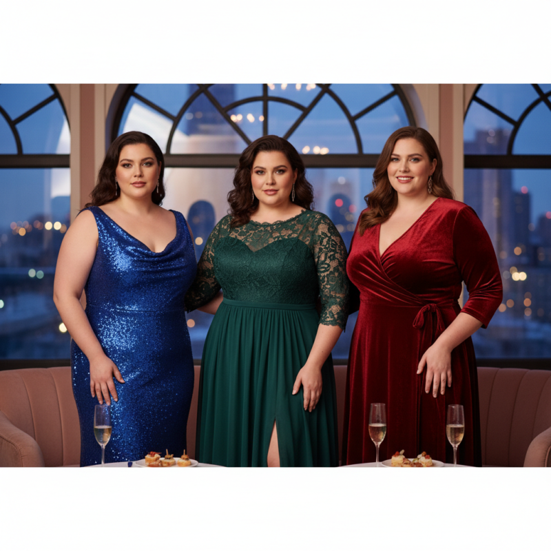 plus size cocktail dresses featured